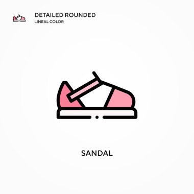 Sandal vektör simgesi. Modern vektör illüstrasyon kavramları. Düzenlemesi ve kişiselleştirmesi kolay.