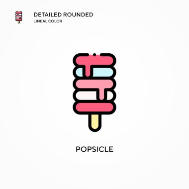Dondurma vektör simgesi. Modern vektör illüstrasyon kavramları. Düzenlemesi ve kişiselleştirmesi kolay.