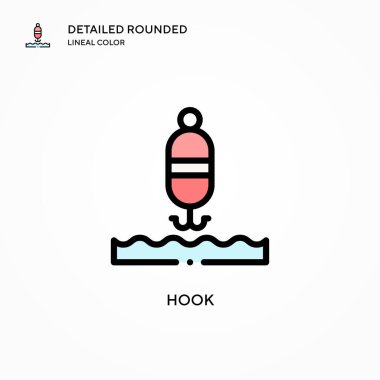Kanca vektör simgesi. Modern vektör illüstrasyon kavramları. Düzenlemesi ve kişiselleştirmesi kolay.