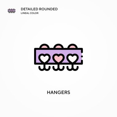 Askı vektör simgesi. Modern vektör illüstrasyon kavramları. Düzenlemesi ve kişiselleştirmesi kolay.