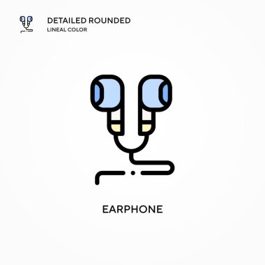Kulaklık vektör simgesi. Modern vektör illüstrasyon kavramları. Düzenlemesi ve kişiselleştirmesi kolay.