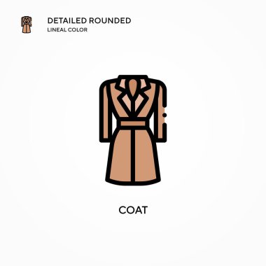 Ceket vektör simgesi. Modern vektör illüstrasyon kavramları. Düzenlemesi ve kişiselleştirmesi kolay.