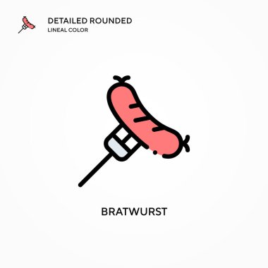 Sucuk vektör simgesi. Modern vektör illüstrasyon kavramları. Düzenlemesi ve kişiselleştirmesi kolay.