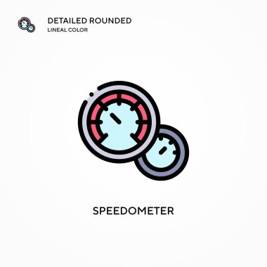 Hız göstergesi vektör simgesi. Modern vektör illüstrasyon kavramları. Düzenlemesi ve kişiselleştirmesi kolay.