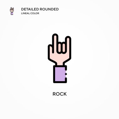 Kaya vektör simgesi. Modern vektör illüstrasyon kavramları. Düzenlemesi ve kişiselleştirmesi kolay.