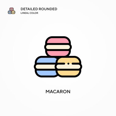 Makarna vektör simgesi. Modern vektör illüstrasyon kavramları. Düzenlemesi ve kişiselleştirmesi kolay.