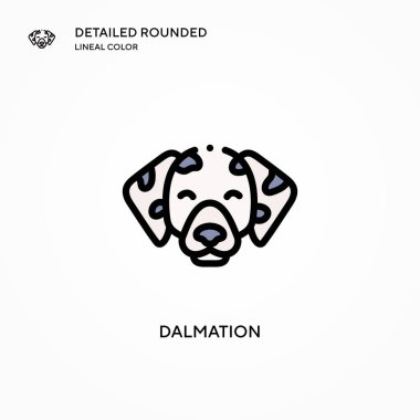 Dalmation vektör simgesi. Modern vektör illüstrasyon kavramları. Düzenlemesi ve kişiselleştirmesi kolay.