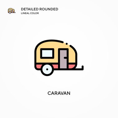 Kervan vektör simgesi. Modern vektör illüstrasyon kavramları. Düzenlemesi ve kişiselleştirmesi kolay.