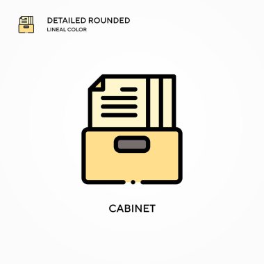 Kabine vektör simgesi. Modern vektör illüstrasyon kavramları. Düzenlemesi ve kişiselleştirmesi kolay.