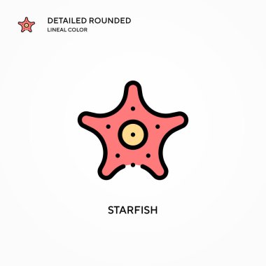 Denizyıldızı vektör simgesi. Modern vektör illüstrasyon kavramları. Düzenlemesi ve kişiselleştirmesi kolay.