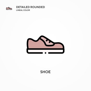 Ayakkabı vektör simgesi. Modern vektör illüstrasyon kavramları. Düzenlemesi ve kişiselleştirmesi kolay.