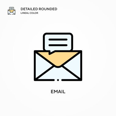 E- posta vektör simgesi. Modern vektör illüstrasyon kavramları. Düzenlemesi ve kişiselleştirmesi kolay.