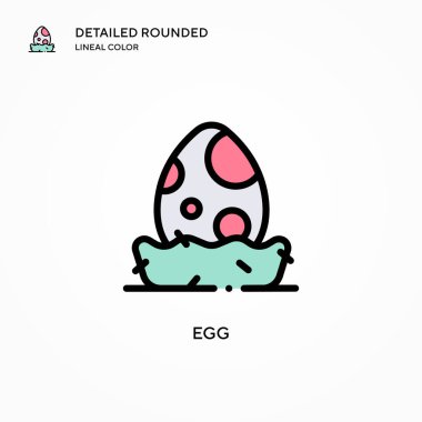 Yumurta vektör simgesi. Modern vektör illüstrasyon kavramları. Düzenlemesi ve kişiselleştirmesi kolay.