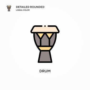 Davul vektör simgesi. Modern vektör illüstrasyon kavramları. Düzenlemesi ve kişiselleştirmesi kolay.
