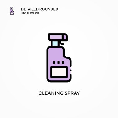 Temizleme sprey vektör simgesi. Modern vektör illüstrasyon kavramları. Düzenlemesi ve kişiselleştirmesi kolay.