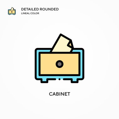 Kabine vektör simgesi. Modern vektör illüstrasyon kavramları. Düzenlemesi ve kişiselleştirmesi kolay.