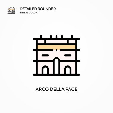 Arco della tempo vektör simgesi. Modern vektör illüstrasyon kavramları. Düzenlemesi ve kişiselleştirmesi kolay.