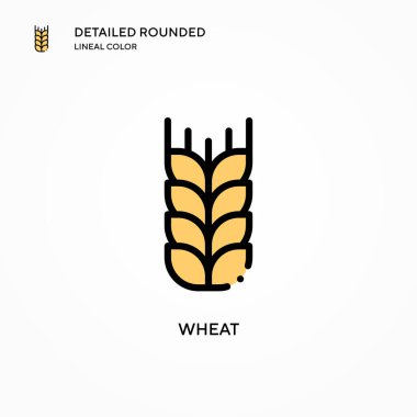 Buğday vektör simgesi. Modern vektör illüstrasyon kavramları. Düzenlemesi ve kişiselleştirmesi kolay.