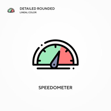 Hız göstergesi vektör simgesi. Modern vektör illüstrasyon kavramları. Düzenlemesi ve kişiselleştirmesi kolay.