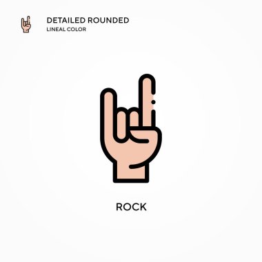 Kaya vektör simgesi. Modern vektör illüstrasyon kavramları. Düzenlemesi ve kişiselleştirmesi kolay.