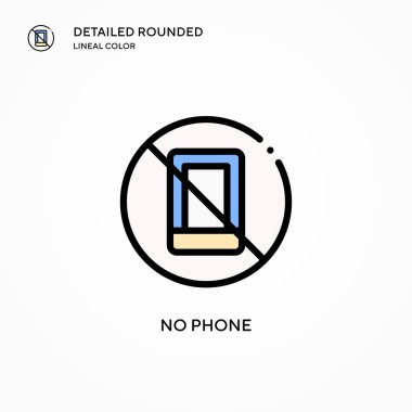 Telefon vektör simgesi yok. Modern vektör illüstrasyon kavramları. Düzenlemesi ve kişiselleştirmesi kolay.