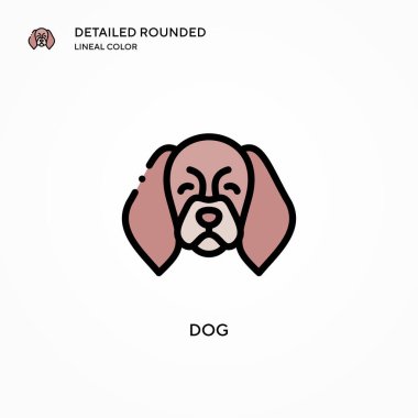 Köpek vektör simgesi. Modern vektör illüstrasyon kavramları. Düzenlemesi ve kişiselleştirmesi kolay.
