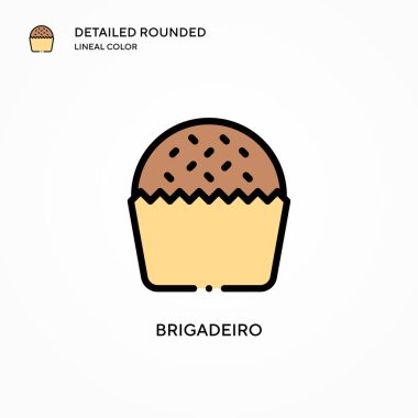 Brigadeiro vektör simgesi. Modern vektör illüstrasyon kavramları. Düzenlemesi ve kişiselleştirmesi kolay.