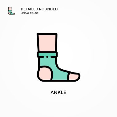 Ayak bileği vektör simgesi. Modern vektör illüstrasyon kavramları. Düzenlemesi ve kişiselleştirmesi kolay.