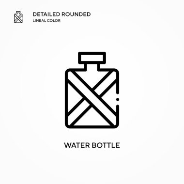 Su şişesi vektör simgesi. Modern vektör illüstrasyon kavramları. Düzenlemesi ve kişiselleştirmesi kolay.