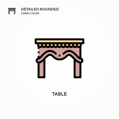 Tablo vektör simgesi. Modern vektör illüstrasyon kavramları. Düzenlemesi ve kişiselleştirmesi kolay.