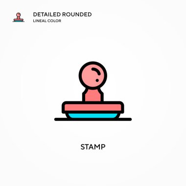 Pul vektör simgesi. Modern vektör illüstrasyon kavramları. Düzenlemesi ve kişiselleştirmesi kolay.