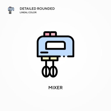 Karıştırıcı vektör simgesi. Modern vektör illüstrasyon kavramları. Düzenlemesi ve kişiselleştirmesi kolay.