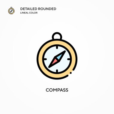 Pusula vektör simgesi. Modern vektör illüstrasyon kavramları. Düzenlemesi ve kişiselleştirmesi kolay.