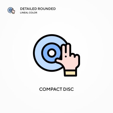 Disk vektör simgesini sıkıştırın. Modern vektör illüstrasyon kavramları. Düzenlemesi ve kişiselleştirmesi kolay.