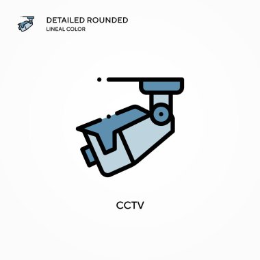 CCTV vektör simgesi. Modern vektör illüstrasyon kavramları. Düzenlemesi ve kişiselleştirmesi kolay.