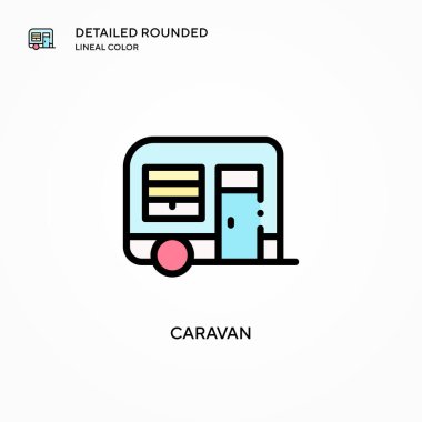 Kervan vektör simgesi. Modern vektör illüstrasyon kavramları. Düzenlemesi ve kişiselleştirmesi kolay.