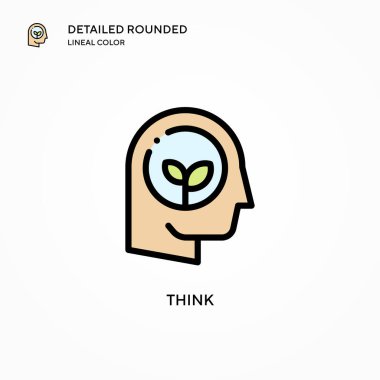 Vektör simgesini düşün. Modern vektör illüstrasyon kavramları. Düzenlemesi ve kişiselleştirmesi kolay.