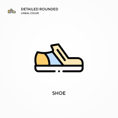 Ayakkabı vektör simgesi. Modern vektör illüstrasyon kavramları. Düzenlemesi ve kişiselleştirmesi kolay.