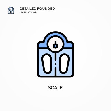 Vektör simgesini ölçekle. Modern vektör illüstrasyon kavramları. Düzenlemesi ve kişiselleştirmesi kolay.