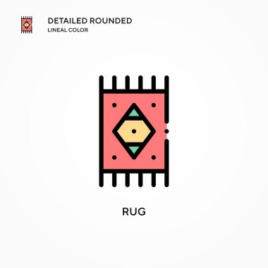 Rug vektör simgesi. Modern vektör illüstrasyon kavramları. Düzenlemesi ve kişiselleştirmesi kolay.
