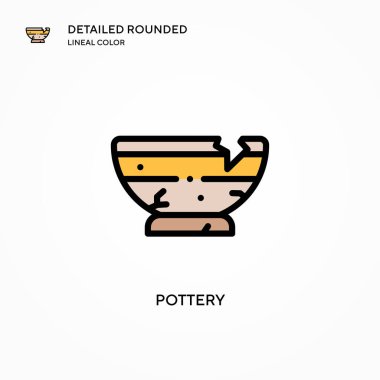 Çömlek vektör simgesi. Modern vektör illüstrasyon kavramları. Düzenlemesi ve kişiselleştirmesi kolay.