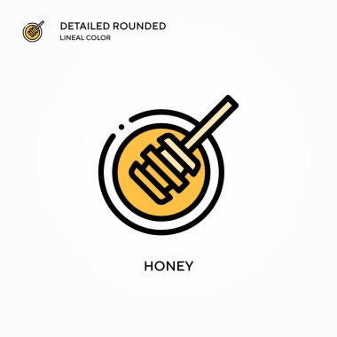 Bal vektörü simgesi. Modern vektör illüstrasyon kavramları. Düzenlemesi ve kişiselleştirmesi kolay.