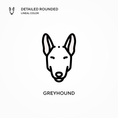 Tazı vektör simgesi. Modern vektör illüstrasyon kavramları. Düzenlemesi ve kişiselleştirmesi kolay.