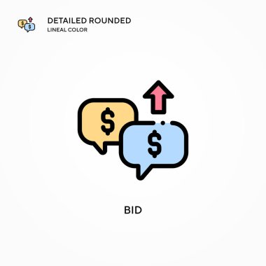 Teklif vektörü simgesi. Modern vektör illüstrasyon kavramları. Düzenlemesi ve kişiselleştirmesi kolay.