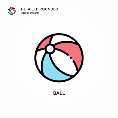 Top vektör simgesi. Modern vektör illüstrasyon kavramları. Düzenlemesi ve kişiselleştirmesi kolay.