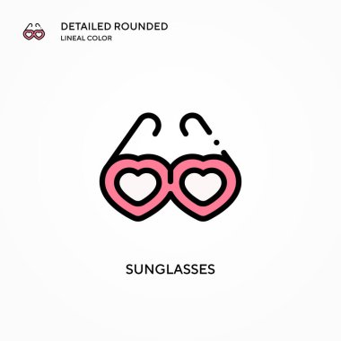 Güneş gözlüğü vektör simgesi. Modern vektör illüstrasyon kavramları. Düzenlemesi ve kişiselleştirmesi kolay.
