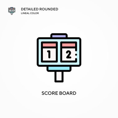 Skor tahtası vektör simgesi. Modern vektör illüstrasyon kavramları. Düzenlemesi ve kişiselleştirmesi kolay.