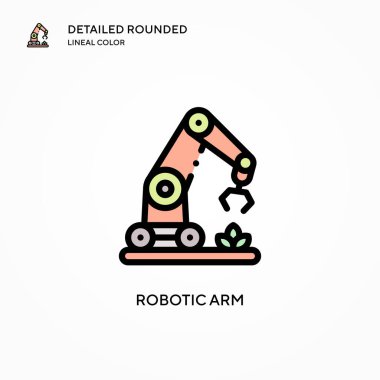 Robot kol vektör simgesi. Modern vektör illüstrasyon kavramları. Düzenlemesi ve kişiselleştirmesi kolay.