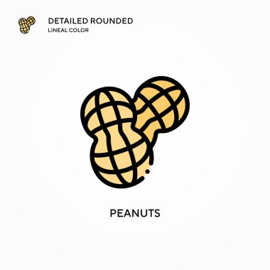 Yer fıstığı vektör simgesi. Modern vektör illüstrasyon kavramları. Düzenlemesi ve kişiselleştirmesi kolay.