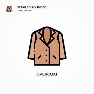 Palto vektör simgesi. Modern vektör illüstrasyon kavramları. Düzenlemesi ve kişiselleştirmesi kolay.